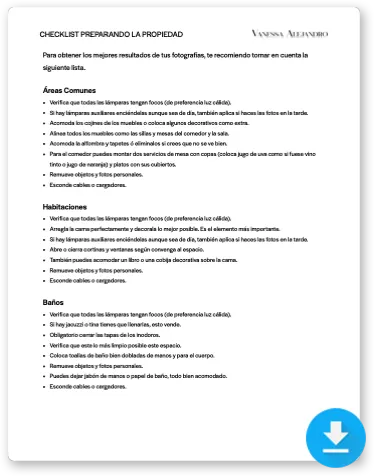 Checklist preparando la propiedad